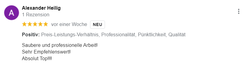Google Bewertung Nr. 6